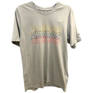 Adidas Adi Triple T T-Shirt Gray NWT Size Medium AC 0997